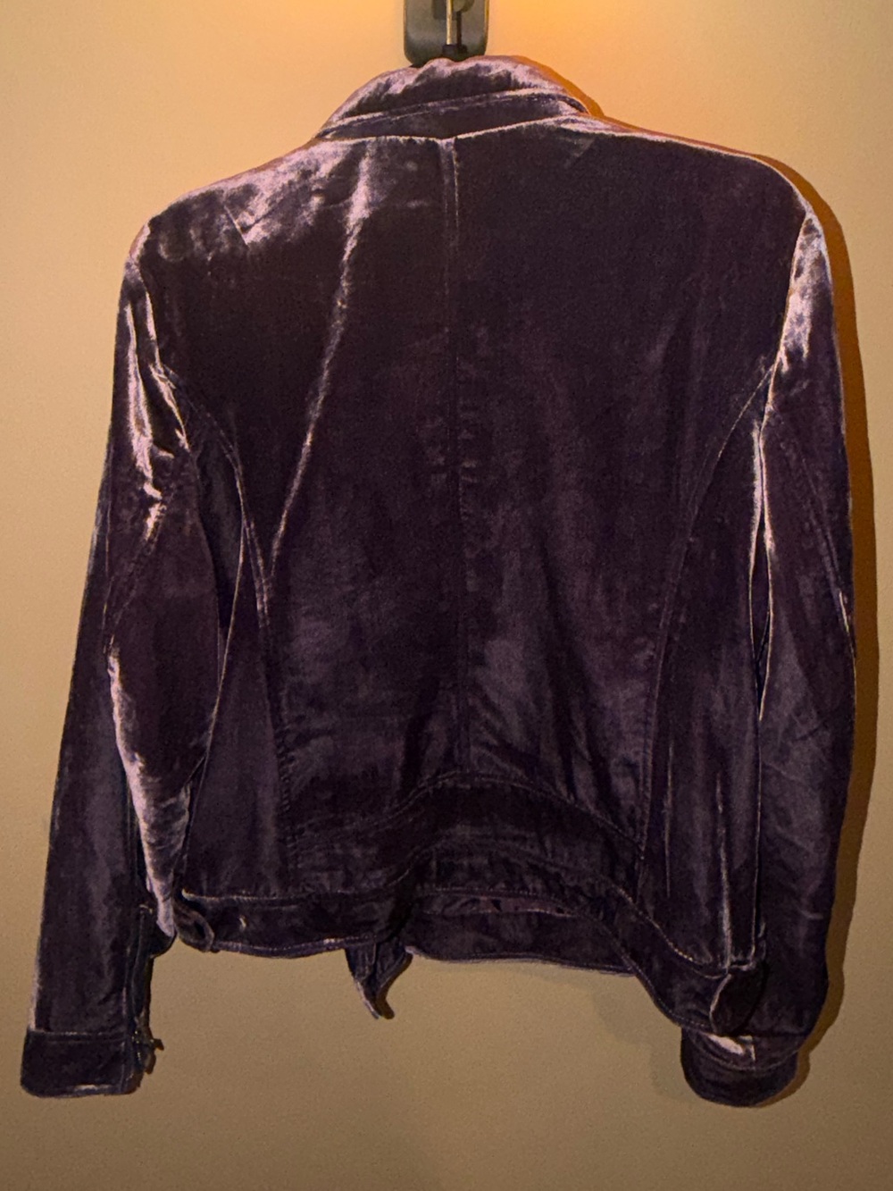 Apt. 9 Velvet Moto Jacket in Deep Purple - Picture 2 of 3